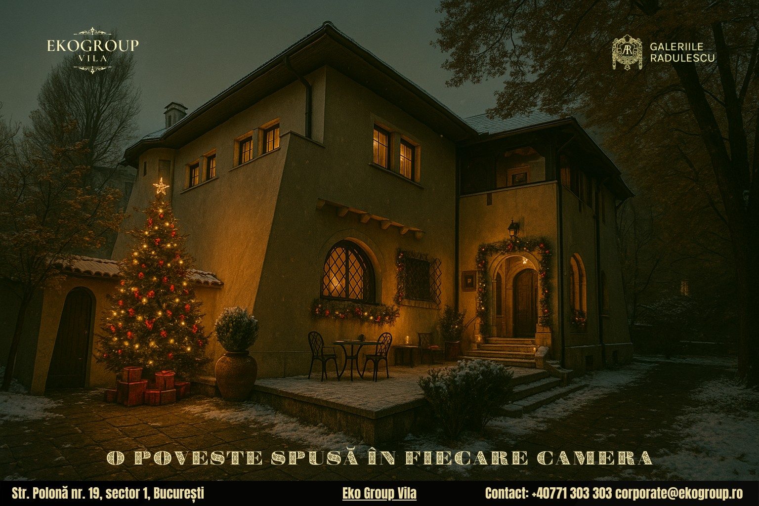 Poveste de Crăciun: Întoarcerea Magiei Anilor ’30 în Fosta Casă Tătărăscu, Azi Eko Group Vila
